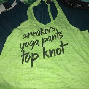 Material Girl active green graphic tank